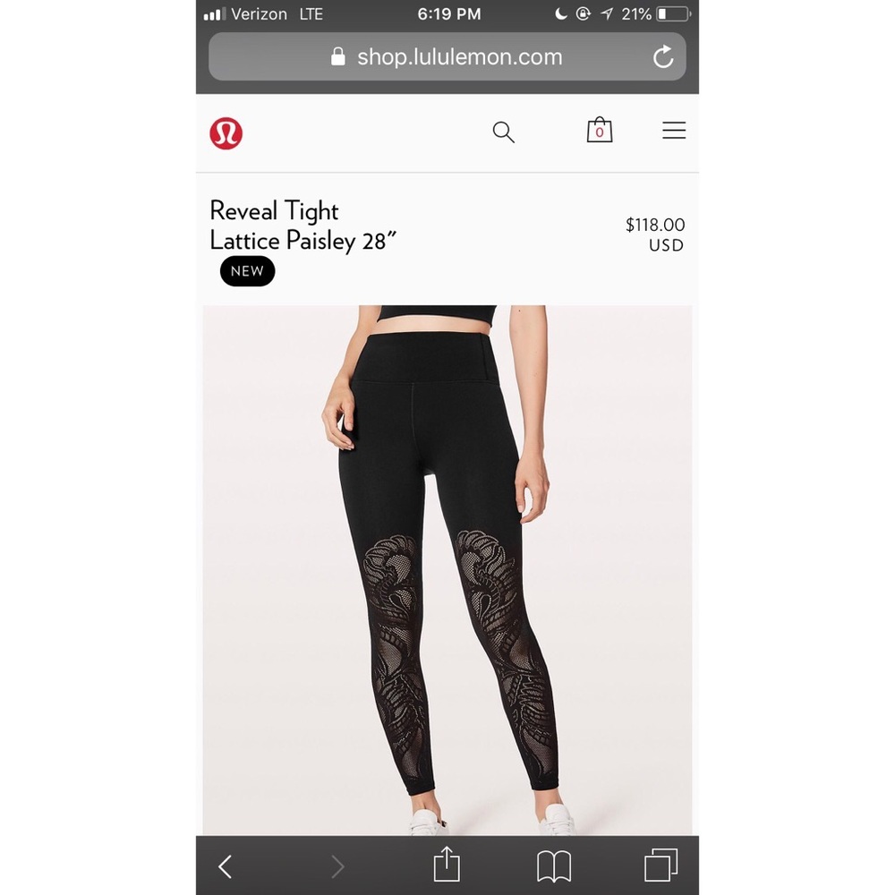 🔥🖤BRAND NEW🔥🖤 Lulu reveal Tight size 4!🔥